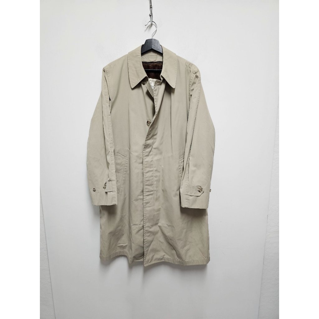 Vintage London Fog Claeth Cloth Plush Lined Trench Maincoat Men's 40 Reg